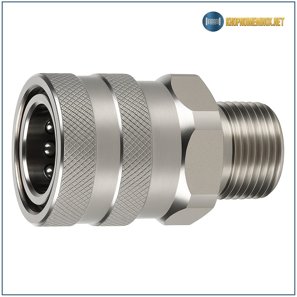 Đầu nối nhanh khí nén inox 304