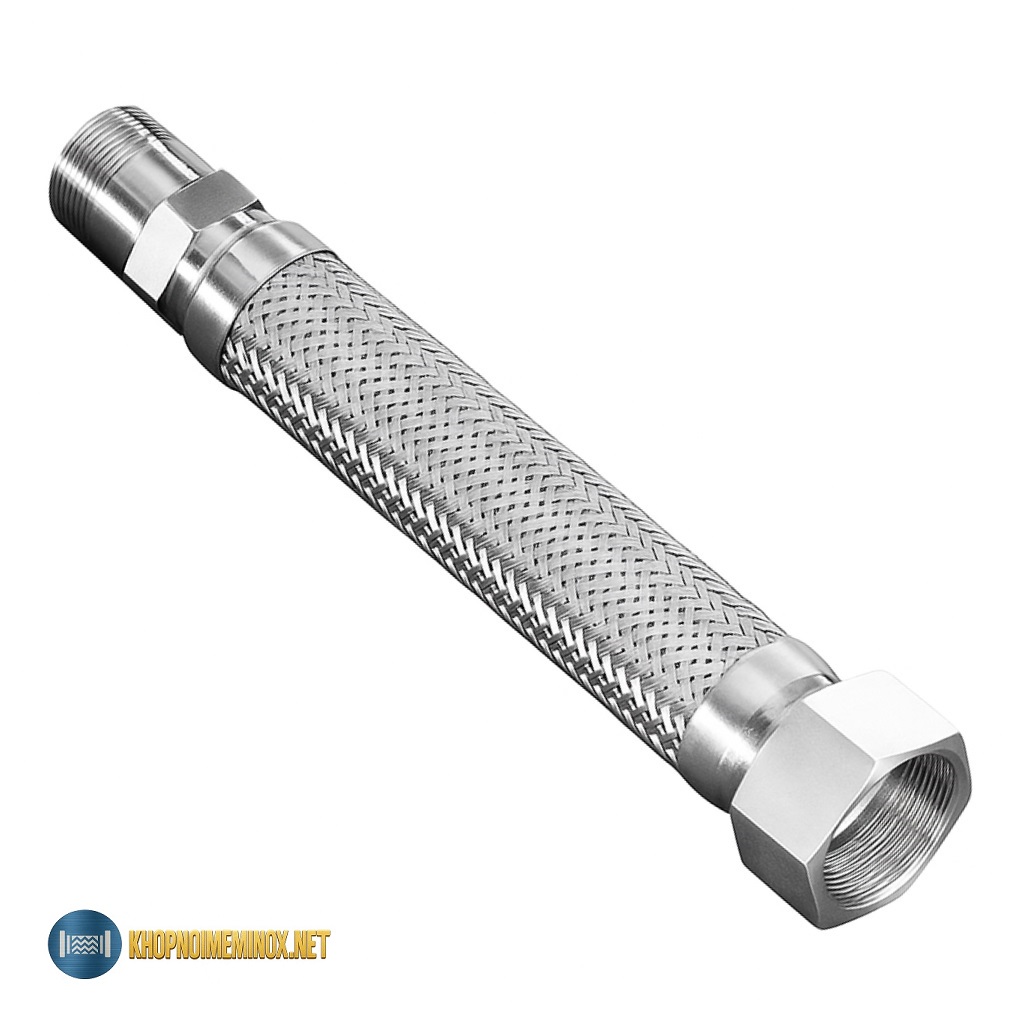 Khớp nối mềm inox 1 đầu ren trong 1 đầu ren ngoài