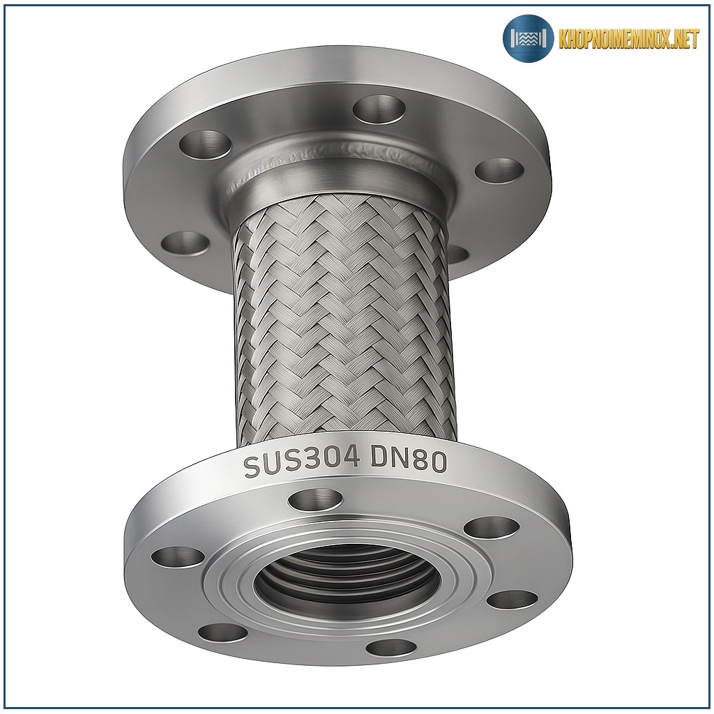 Khớp nối mềm inox DN80