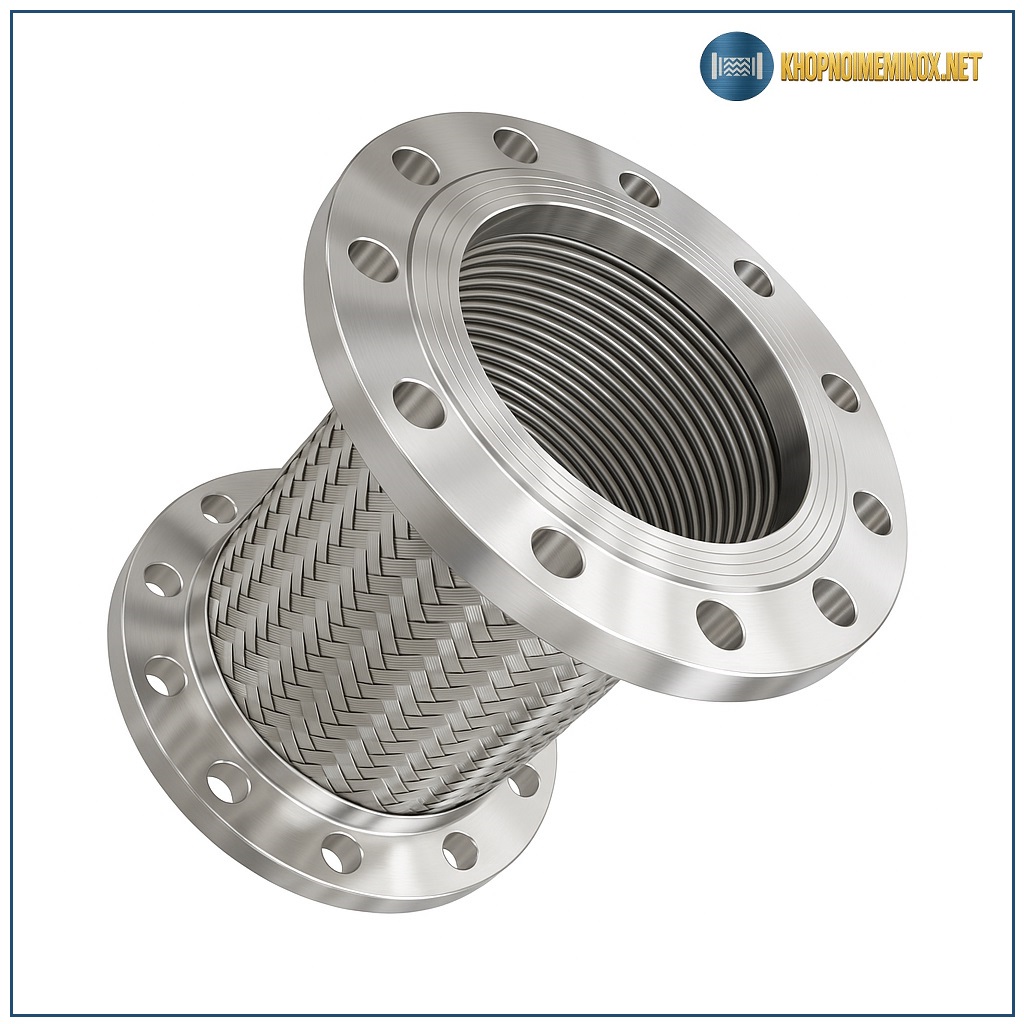 Khớp nối mềm inox mặt bích BS