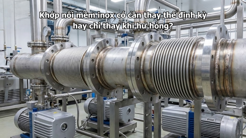 Khớp nối mềm inox có cần thay thế định kỳ hay chỉ thay khi hư hỏng?