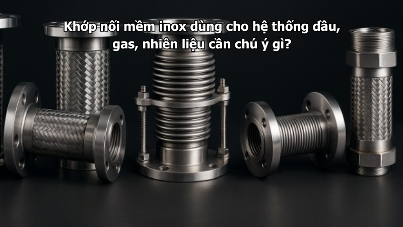 Khớp nối mềm inox dùng cho hệ thống dầu, gas, nhiên liệu cần chú ý gì?