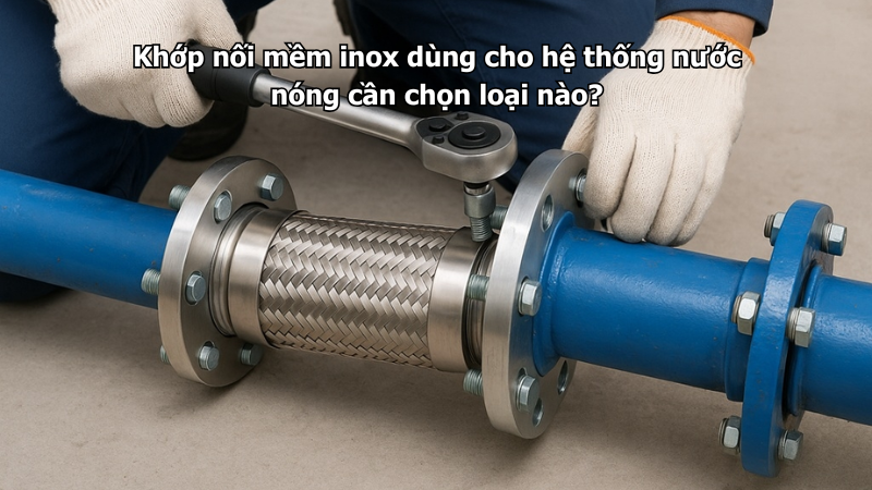 Khớp nối mềm inox dùng cho hệ thống nước nóng cần chọn loại nào?