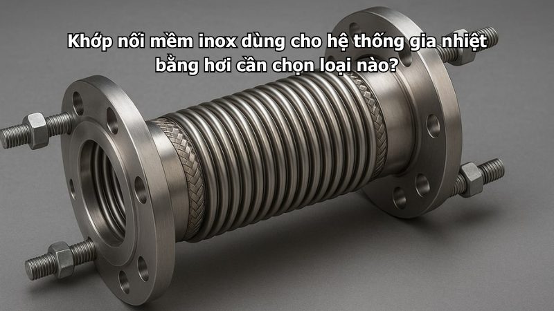 Khớp nối mềm inox dùng cho hệ thống gia nhiệt bằng hơi cần chọn loại nào?